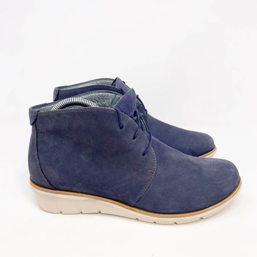 Dansko Mens Virgil 9128752400 Blue Leather Lace Up Round Toe Chukka Boot Size 7